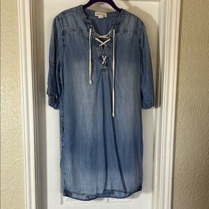 Anthropologie ‘Cloth and Stone’ Blue Denim Shirt Dress